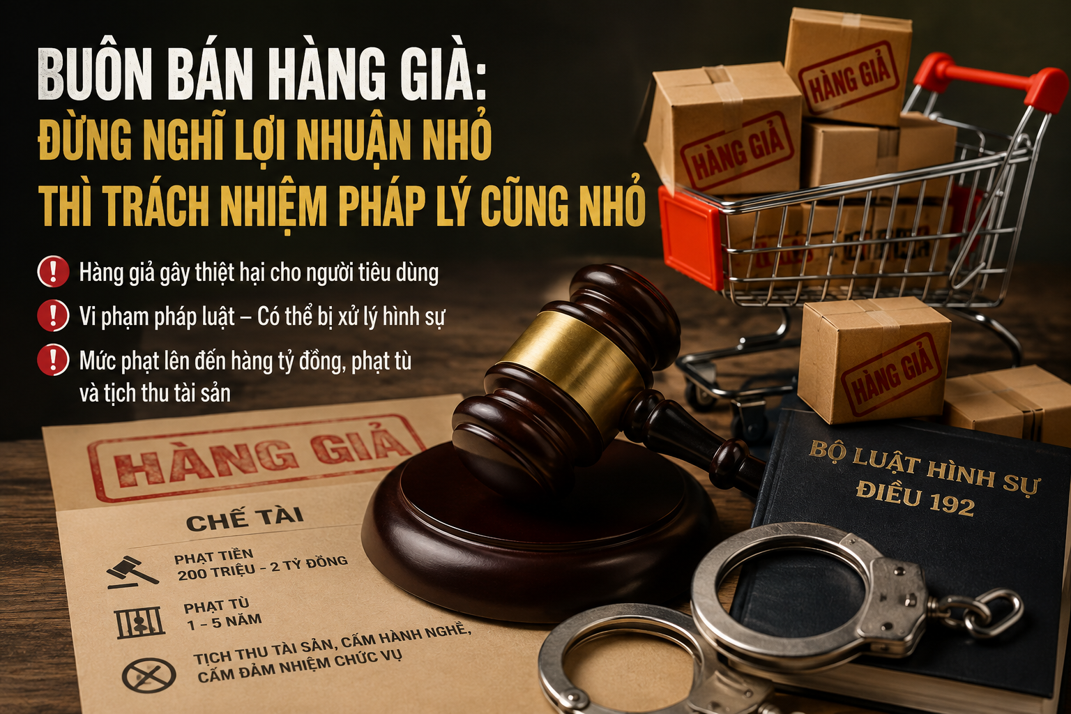 BUÔN BÁN HÀNG GIẢ: ĐỪNG ĐỂ LỢI NHUẬN NHỎ KÉO THEO HẬU QUẢ LỚN image