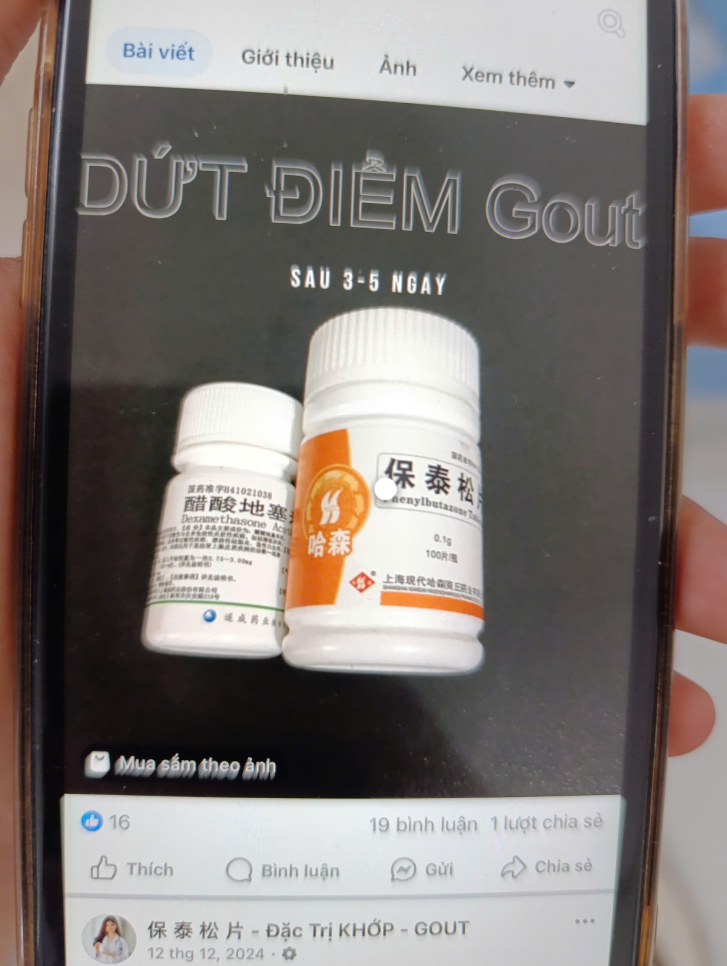THUỐC CHỨA CHẤT CẤM PHENYLBUTAZONE image